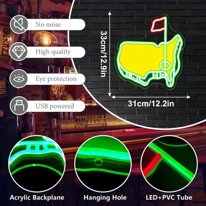 Golf LED Neon Sign for Bar, Garage, Man Cave & Gifts