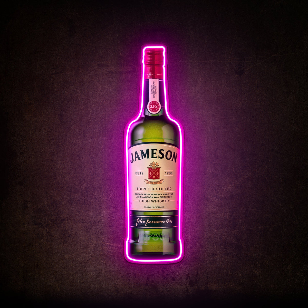 Jameson Whiskey USB LED Neon Sign Bar Decor Man Cave Home Wall Art