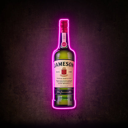 Jameson Whiskey USB LED Neon Sign Bar Decor Man Cave Home Wall Art