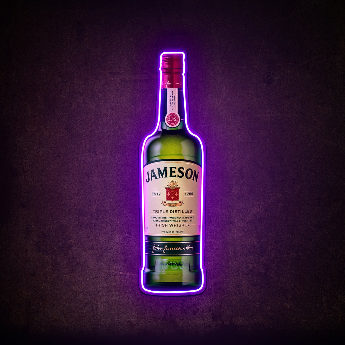 Jameson Whiskey USB LED Neon Sign Bar Decor Man Cave Home Wall Art