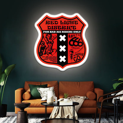 Route 66 Led Neon Sign USB American Retro Road Trip Lover Home Bar Wall Art