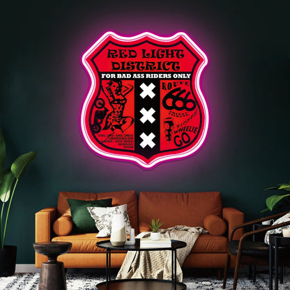 Route 66 Led Neon Sign USB American Retro Road Trip Lover Home Bar Wall Art