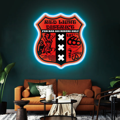 Route 66 Led Neon Sign USB American Retro Road Trip Lover Home Bar Wall Art