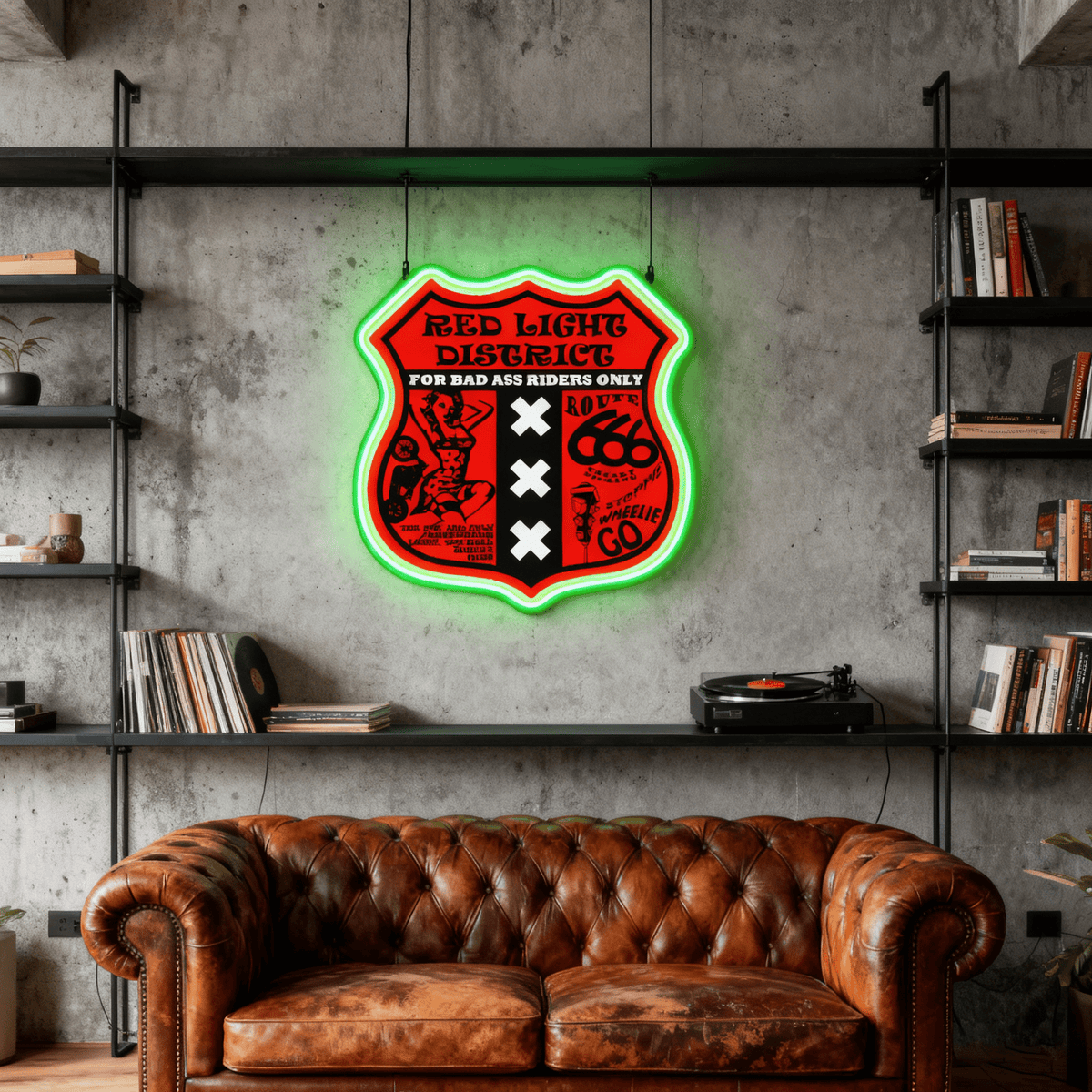Route 66 Led Neon Sign USB American Retro Road Trip Lover Home Bar Wall Art