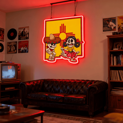 Route 66 Led Neon Sign USB American Retro Road Trip Lover Home Bar Wall Art