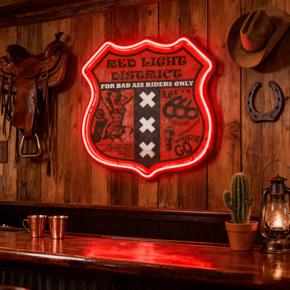 Route 66 Led Neon Sign USB American Retro Road Trip Lover Home Bar Wall Art