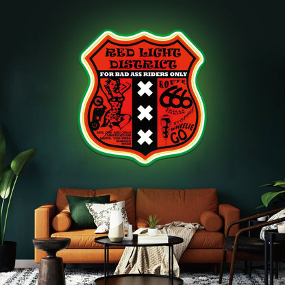 Route 66 Led Neon Sign USB American Retro Road Trip Lover Home Bar Wall Art