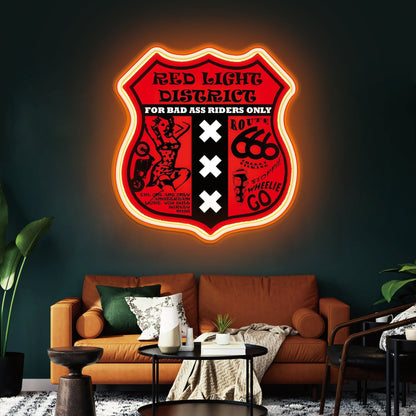 Route 66 Led Neon Sign USB American Retro Road Trip Lover Home Bar Wall Art