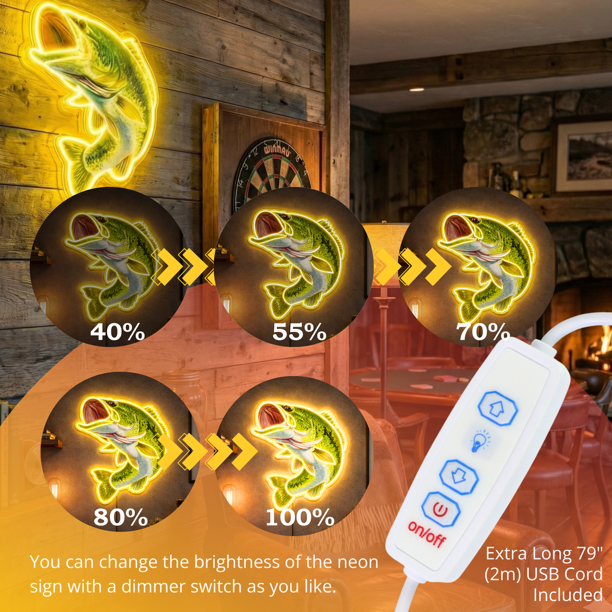 ShineNeon™ Largemouth Bass Fishing LED Neon Sign - Vivid Angler Cave & Cabin Wall Decor