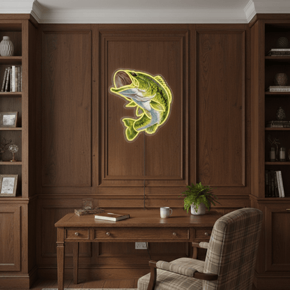ShineNeon™ Bass & Sunset Fishing LED Neon Signs - Ultimate Angler Cabin Man Cave Wall Decor