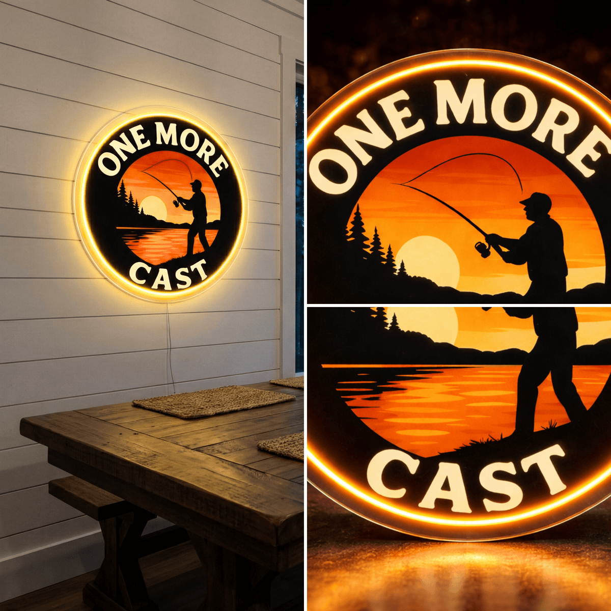 ShineNeon™ Bass & Sunset Fishing LED Neon Signs - Ultimate Angler Cabin Man Cave Wall Decor