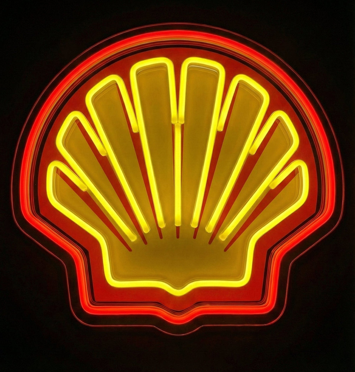 ShineNeon™ Retro Scallop Shell LED Neon Sign - Vintage Garage & Man Cave Wall Art