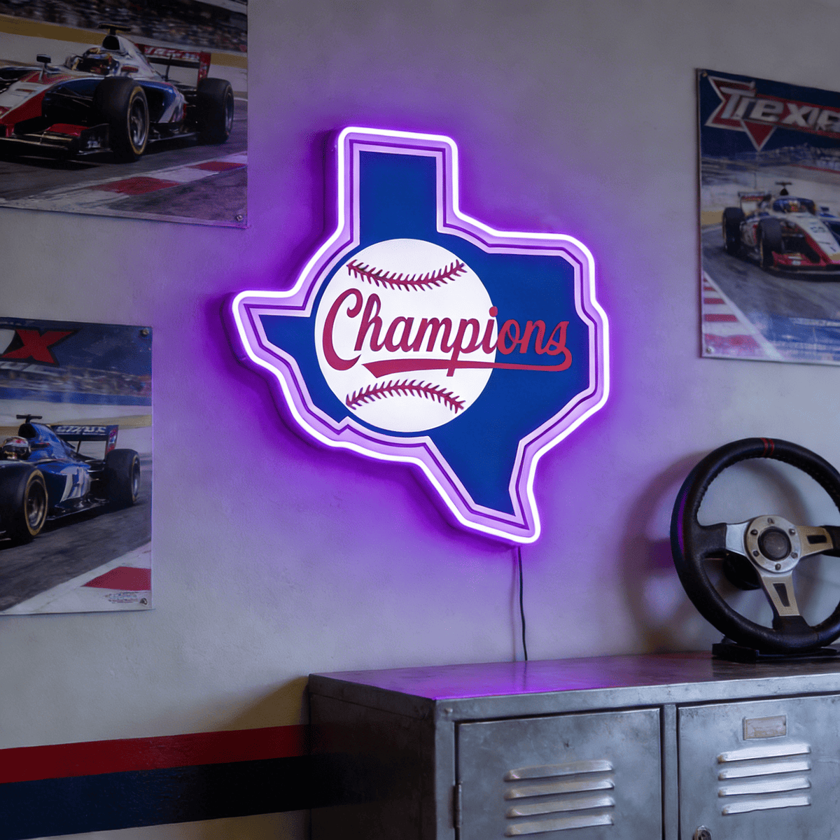 Texas LED USB Neon Signs Iconic Texas Wall Decor for Garages Man Cave