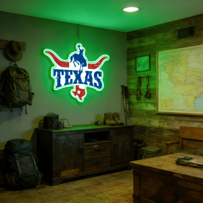 Texas LED USB Neon Signs Iconic Texas Wall Decor for Garages Man Cave