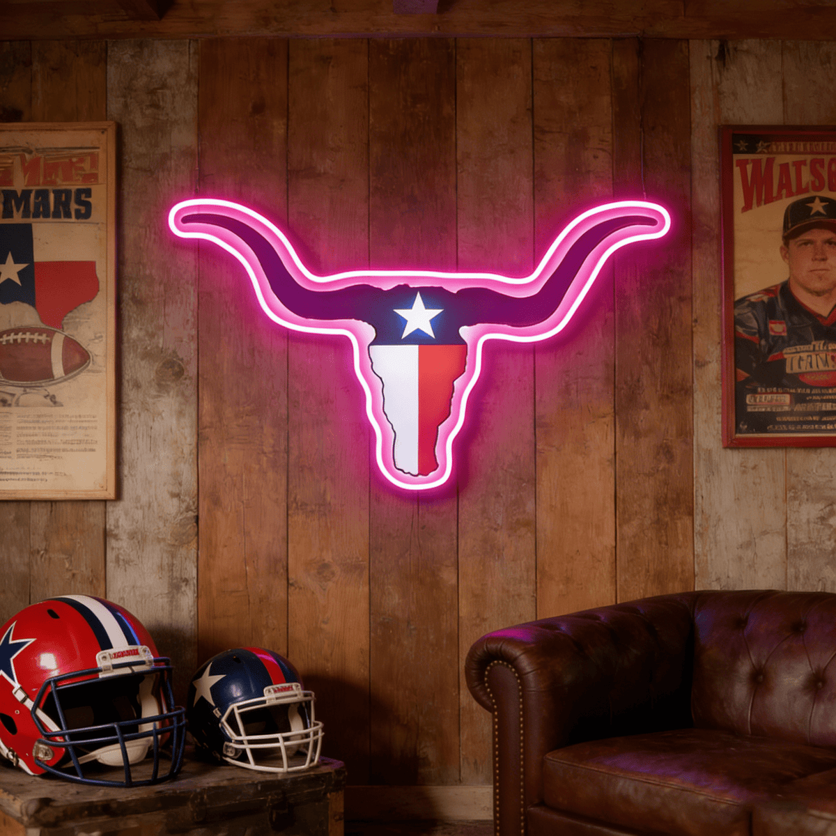 Texas LED USB Neon Signs Iconic Texas Wall Decor for Garages Man Cave