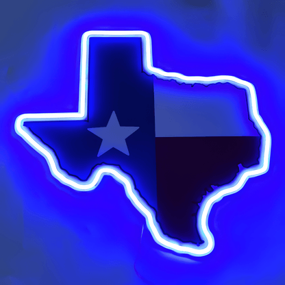 Texas LED USB Neon Signs Iconic Texas Wall Decor for Garages Man Cave