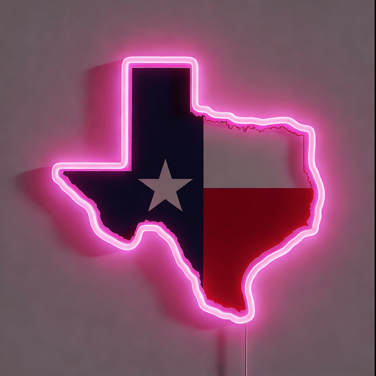 Texas LED USB Neon Signs Iconic Texas Wall Decor for Garages Man Cave