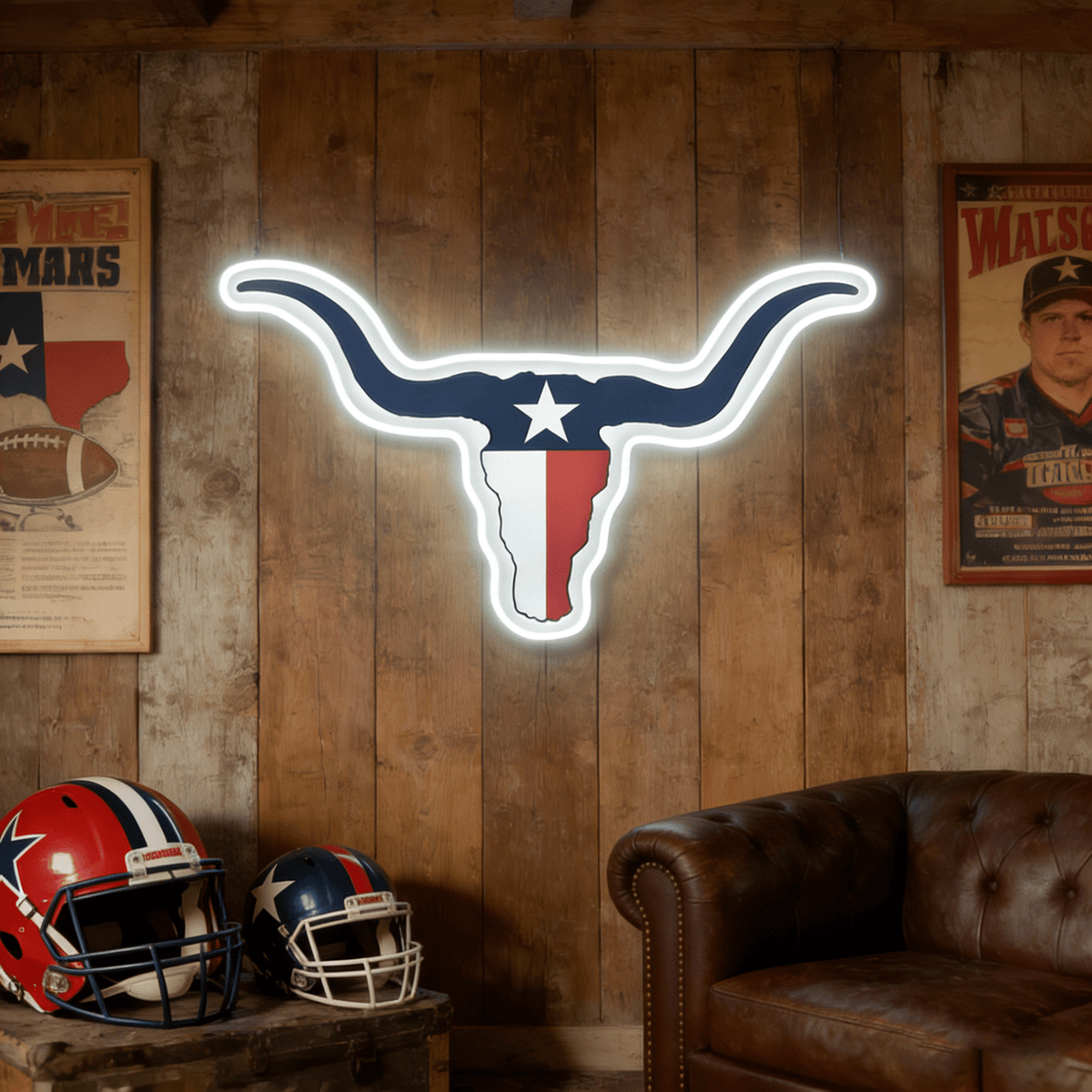 Texas LED USB Neon Signs Iconic Texas Wall Decor for Garages Man Cave