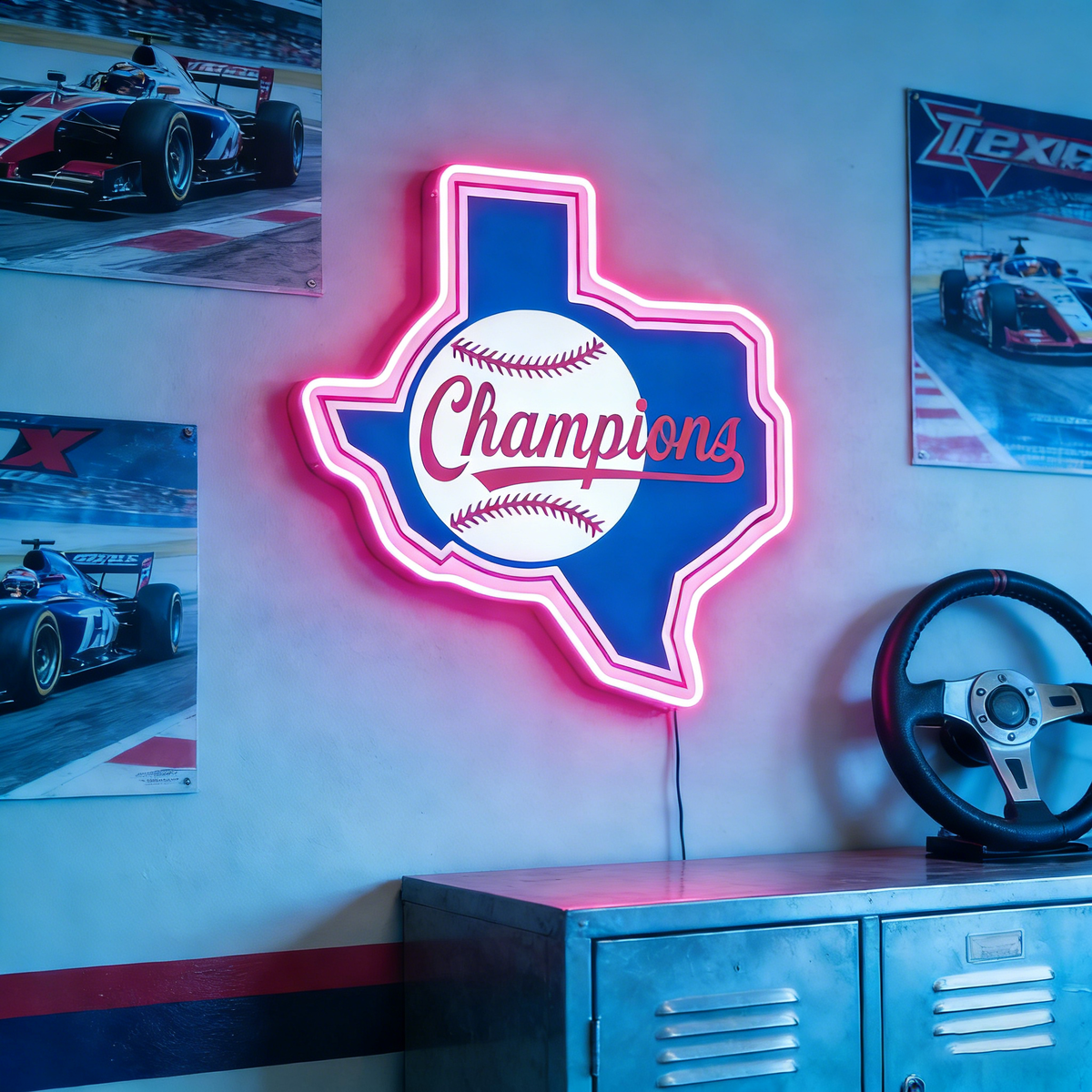 Texas LED USB Neon Signs Iconic Texas Wall Decor for Garages Man Cave