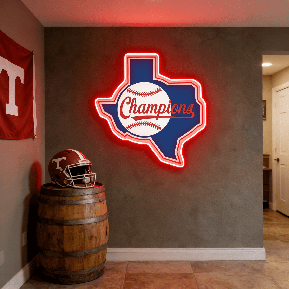 Texas LED USB Neon Signs Iconic Texas Wall Decor for Garages Man Cave