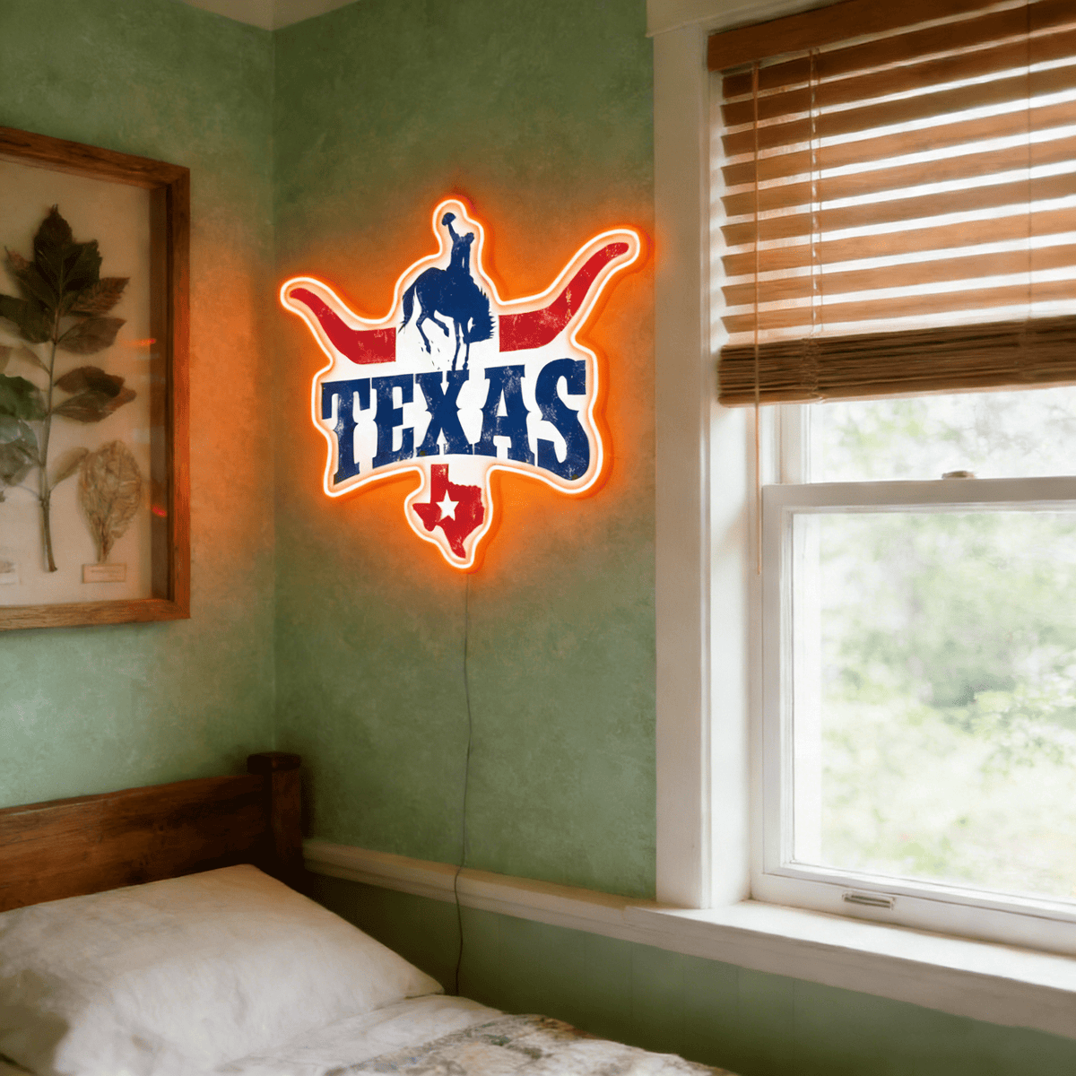 Texas LED USB Neon Signs Iconic Texas Wall Decor for Garages Man Cave