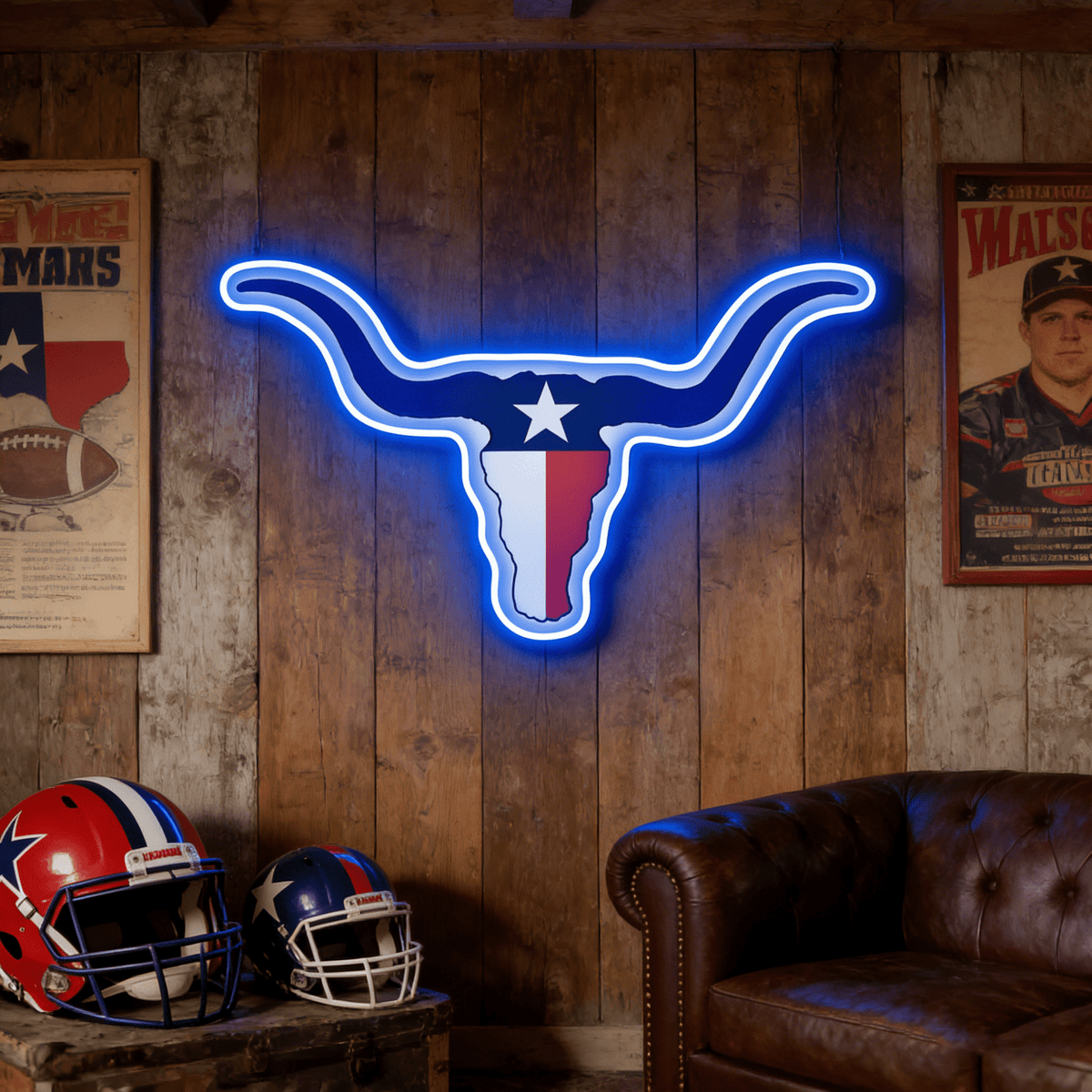 Texas LED USB Neon Signs Iconic Texas Wall Decor for Garages Man Cave