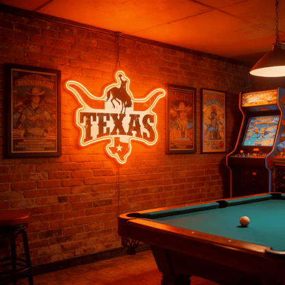 Texas LED USB Neon Signs Iconic Texas Wall Decor for Garages Man Cave