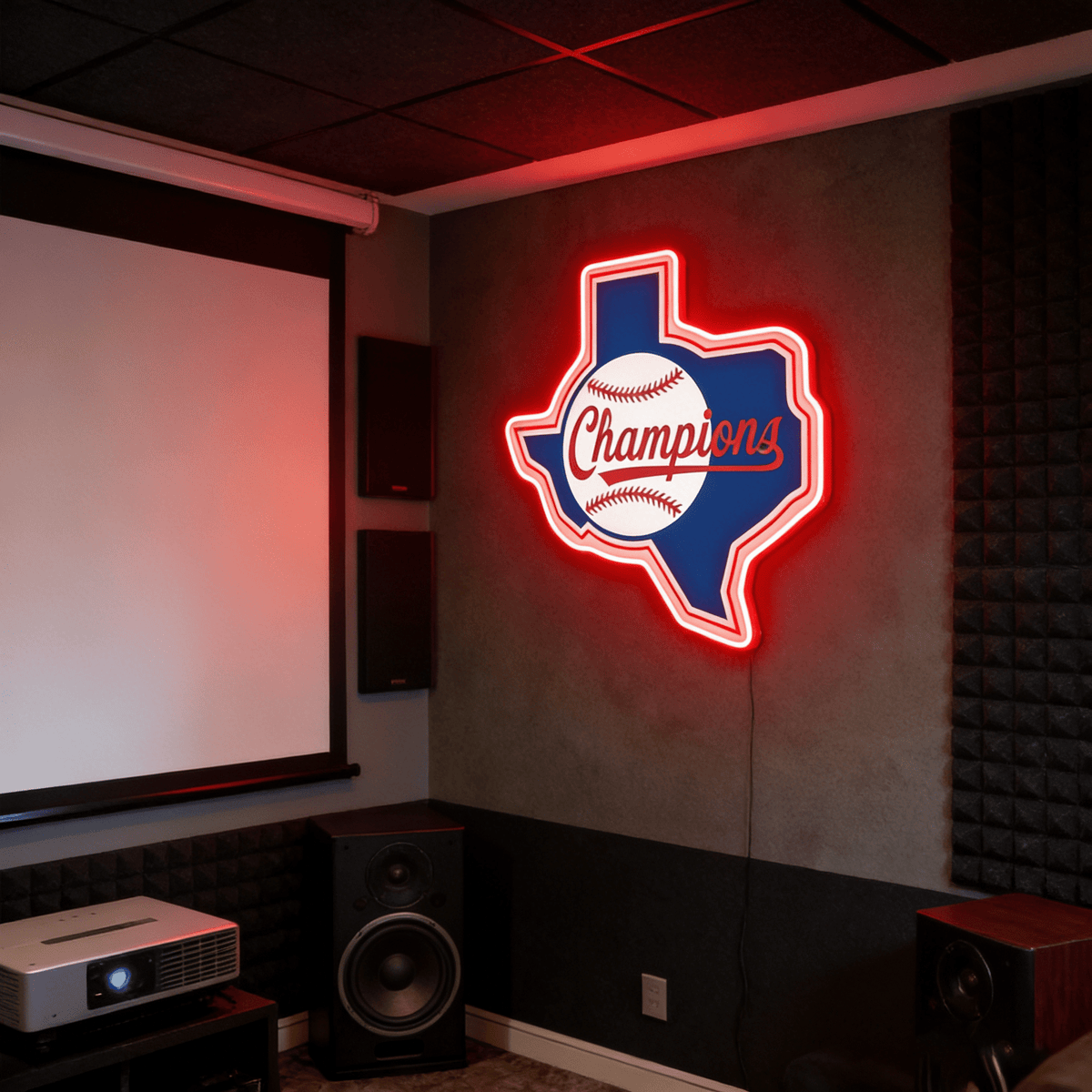 Texas LED USB Neon Signs Iconic Texas Wall Decor for Garages Man Cave