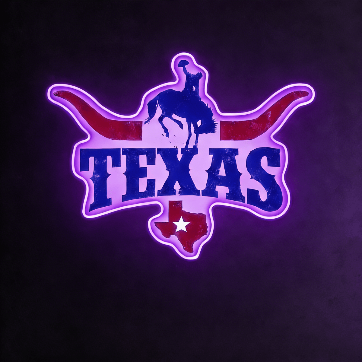 Texas LED USB Neon Signs Iconic Texas Wall Decor for Garages Man Cave