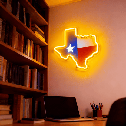 Texas LED USB Neon Signs Iconic Texas Wall Decor for Garages Man Cave