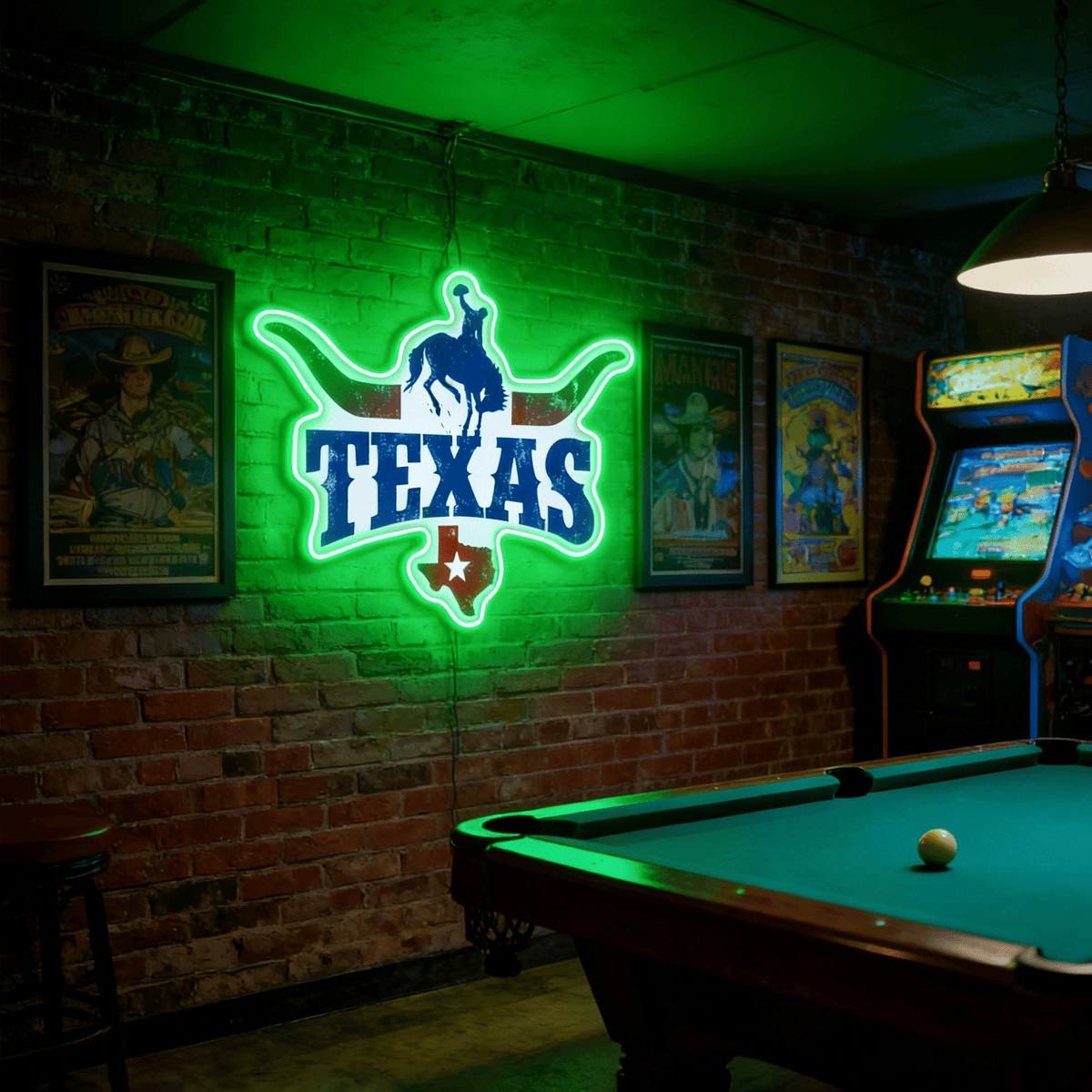 Texas LED USB Neon Signs Iconic Texas Wall Decor for Garages Man Cave