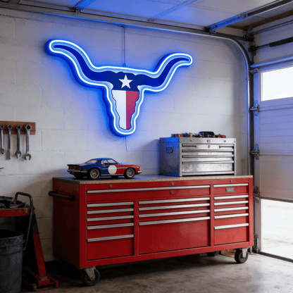 Texas LED USB Neon Signs Iconic Texas Wall Decor for Garages Man Cave