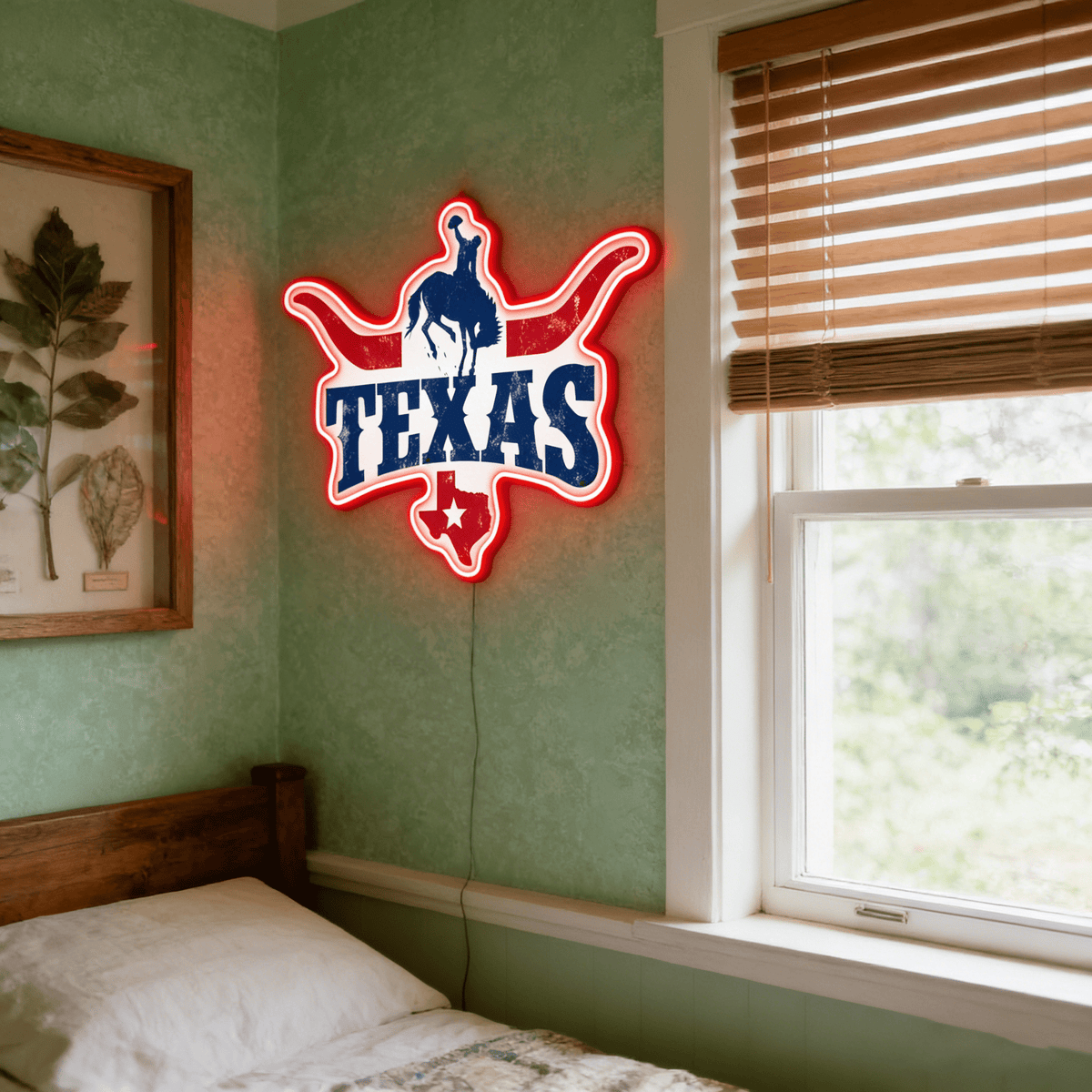 Texas LED USB Neon Signs Iconic Texas Wall Decor for Garages Man Cave