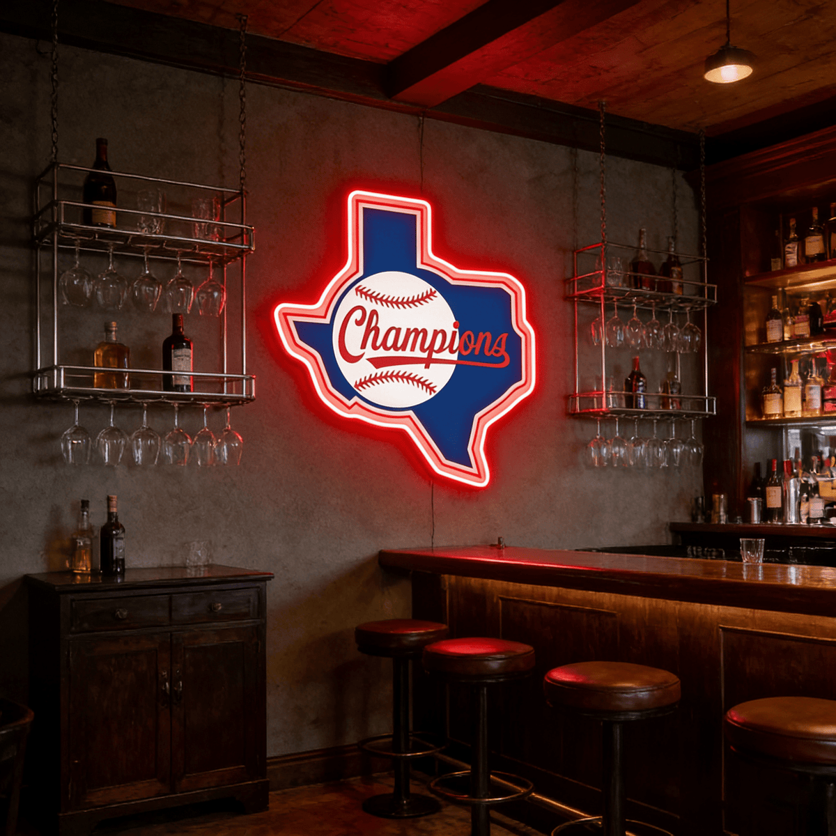 Texas LED USB Neon Signs Iconic Texas Wall Decor for Garages Man Cave