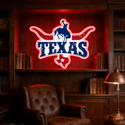 Texas LED USB Neon Signs Iconic Texas Wall Decor for Garages Man Cave
