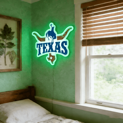 Texas LED USB Neon Signs Iconic Texas Wall Decor for Garages Man Cave