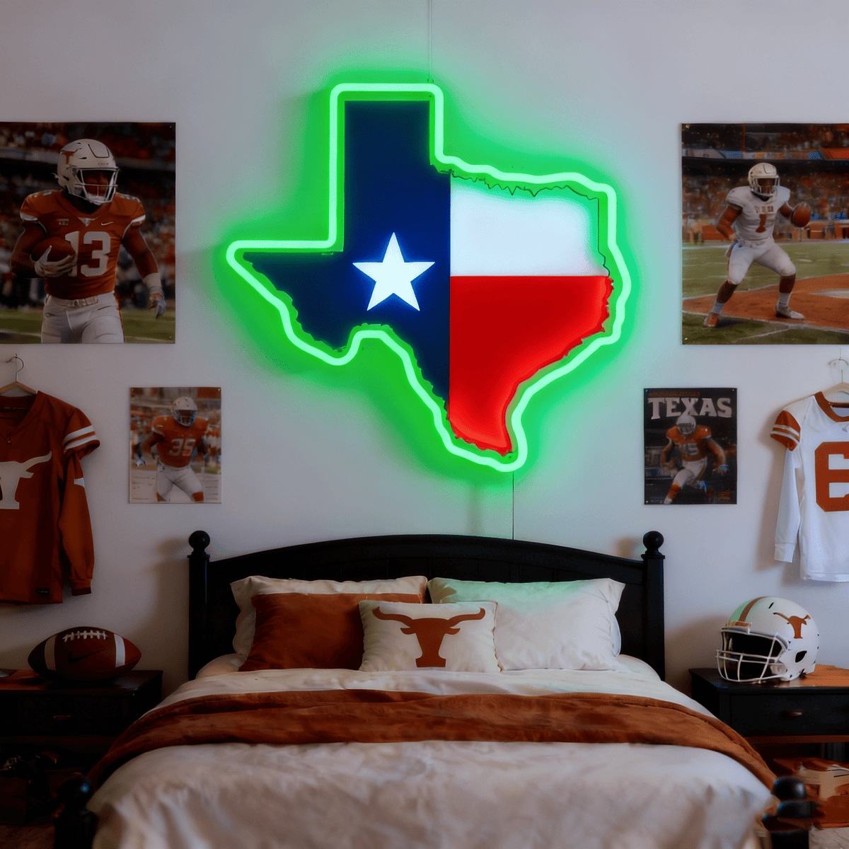 Texas LED USB Neon Signs Iconic Texas Wall Decor for Garages Man Cave
