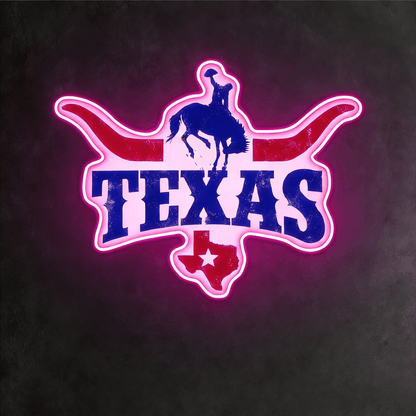 Texas LED USB Neon Signs Iconic Texas Wall Decor for Garages Man Cave