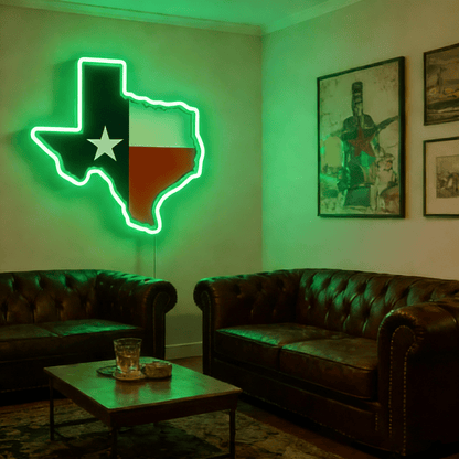 Texas LED USB Neon Signs Iconic Texas Wall Decor for Garages Man Cave