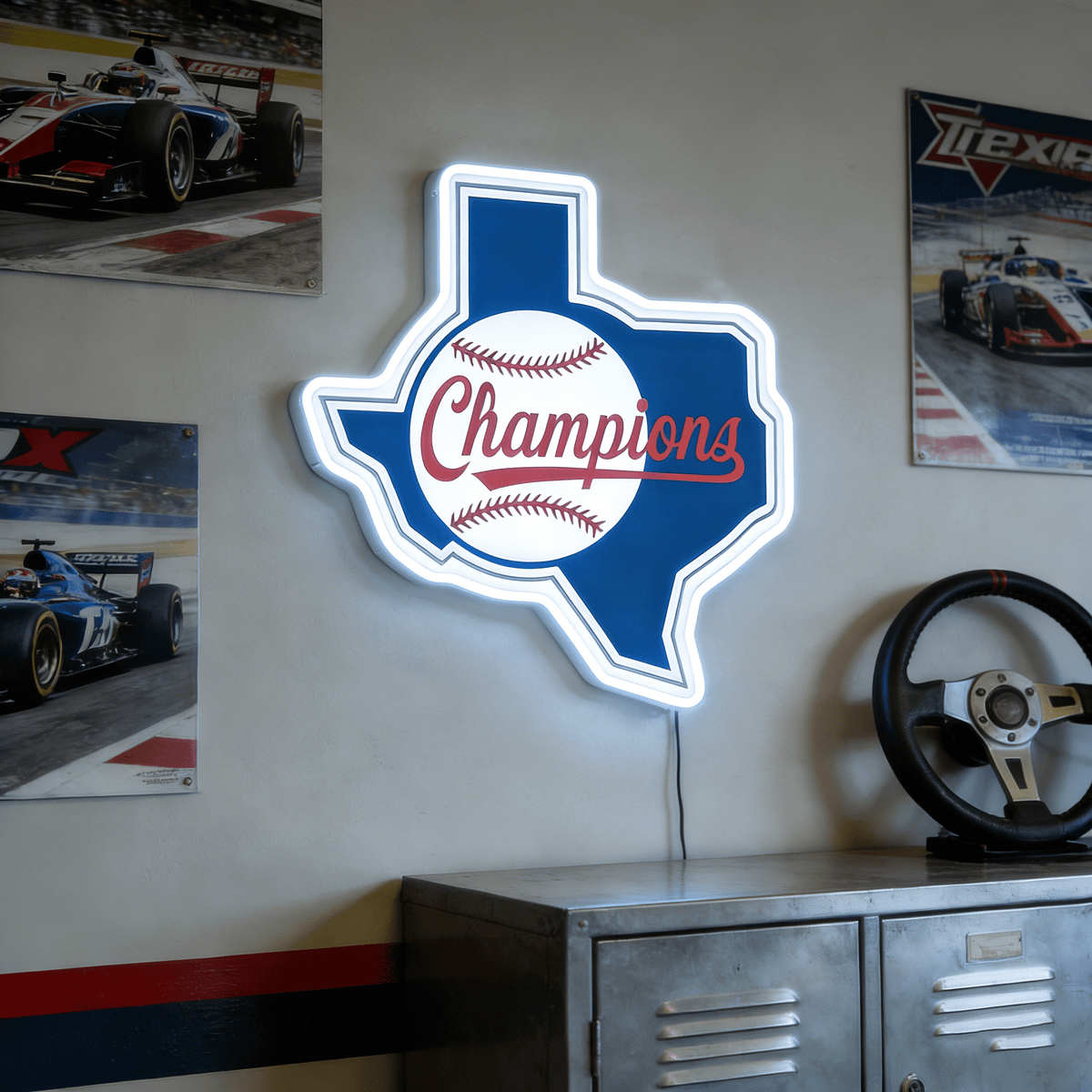 Texas LED USB Neon Signs Iconic Texas Wall Decor for Garages Man Cave