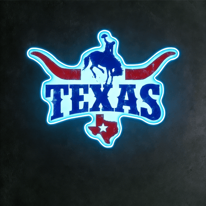 Texas LED USB Neon Signs Iconic Texas Wall Decor for Garages Man Cave