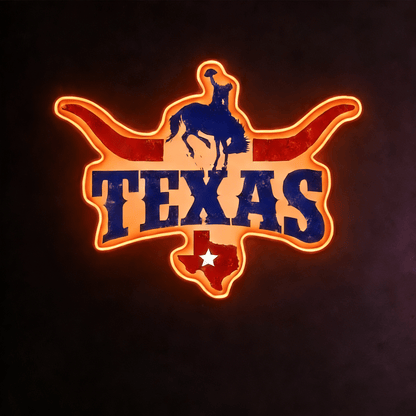Texas LED USB Neon Signs Iconic Texas Wall Decor for Garages Man Cave
