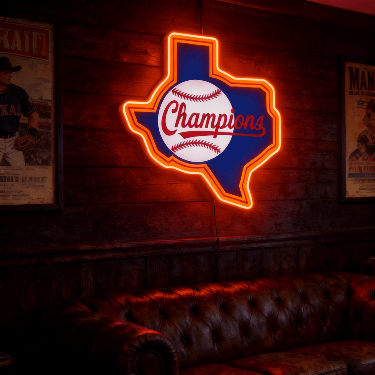 Texas LED USB Neon Signs Iconic Texas Wall Decor for Garages Man Cave