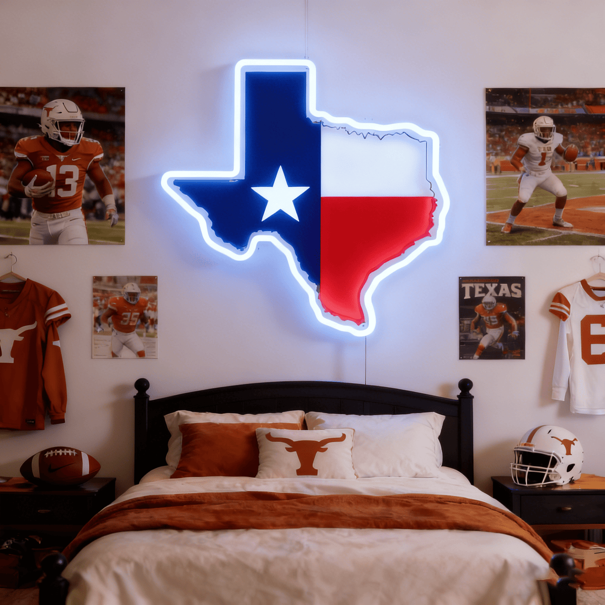 Texas LED USB Neon Signs Iconic Texas Wall Decor for Garages Man Cave
