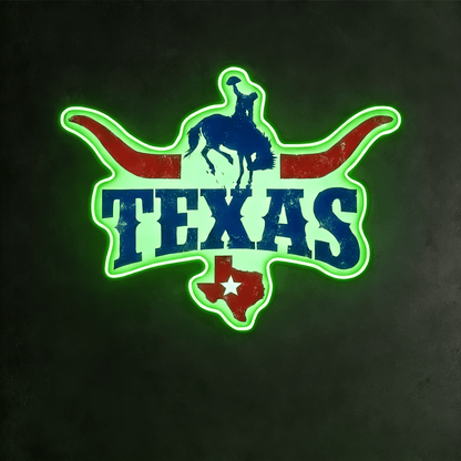 Texas LED USB Neon Signs Iconic Texas Wall Decor for Garages Man Cave