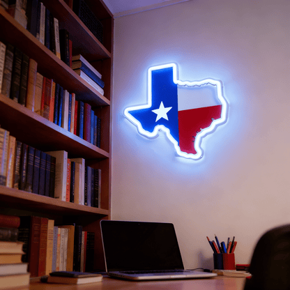 Texas LED USB Neon Signs Iconic Texas Wall Decor for Garages Man Cave