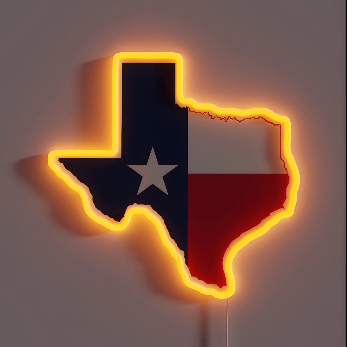 Texas LED USB Neon Signs Iconic Texas Wall Decor for Garages Man Cave
