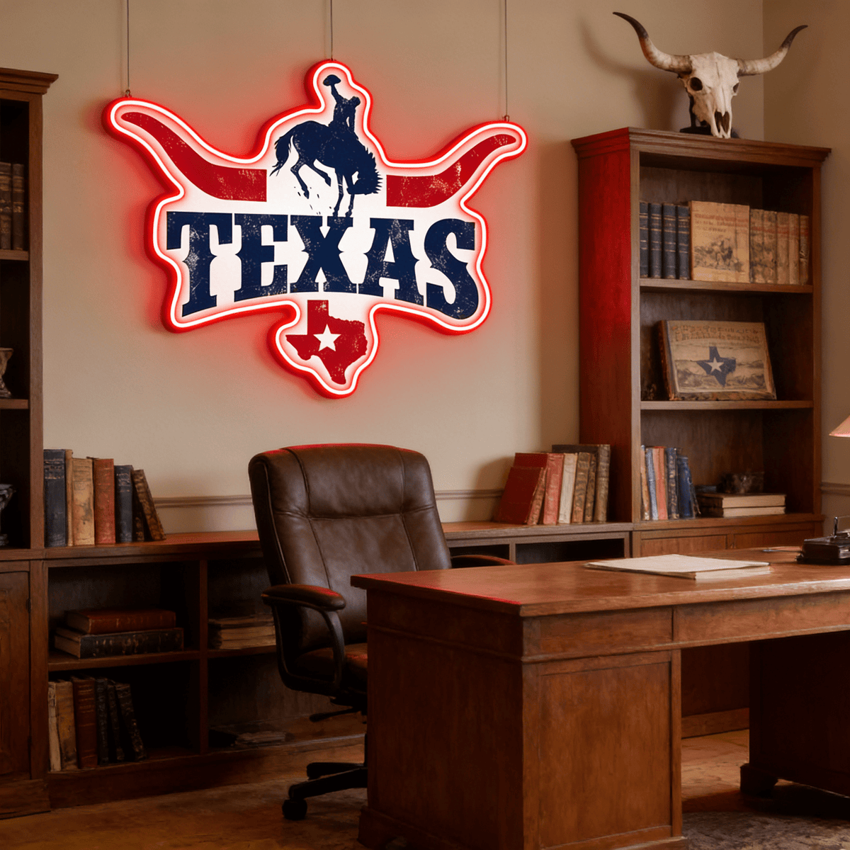 Texas LED USB Neon Signs Iconic Texas Wall Decor for Garages Man Cave
