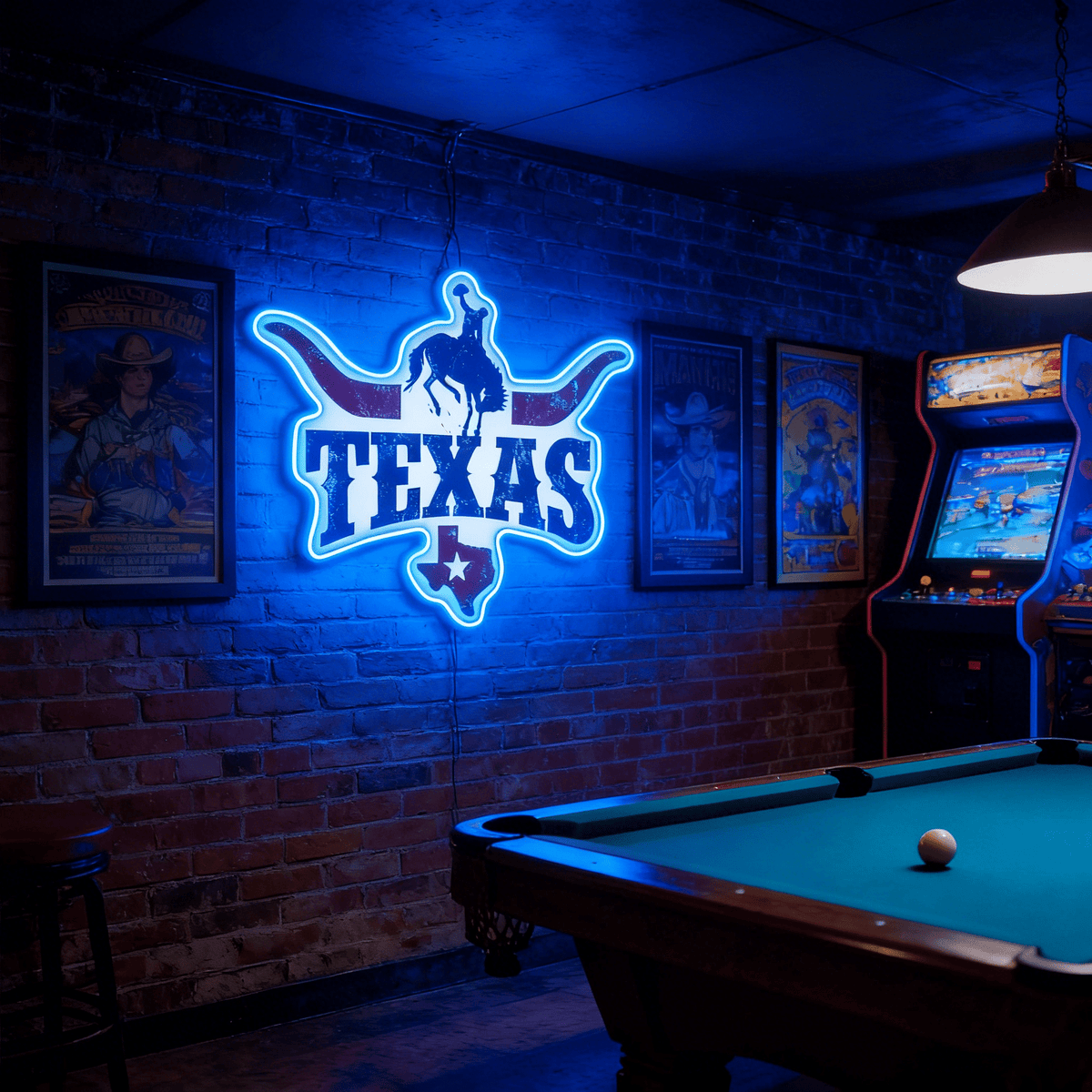 Texas LED USB Neon Signs Iconic Texas Wall Decor for Garages Man Cave