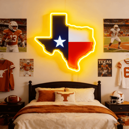 Texas LED USB Neon Signs Iconic Texas Wall Decor for Garages Man Cave